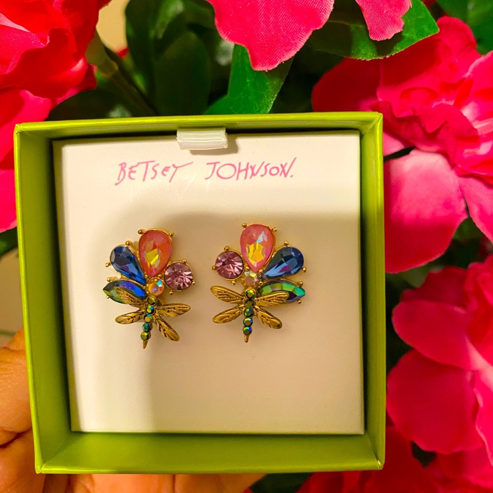 Betsey Johnson floral earrings